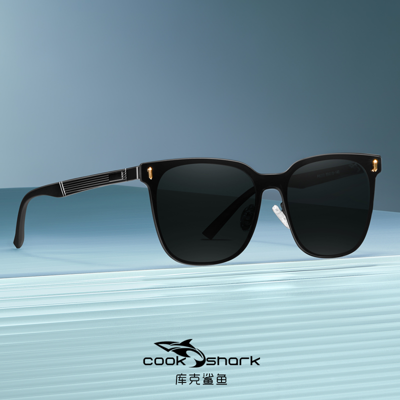 Cook Shark Sunglasses for Women Korean Edition Driving Polarized Sunglasses for Women Advanced Sunshade and Sun