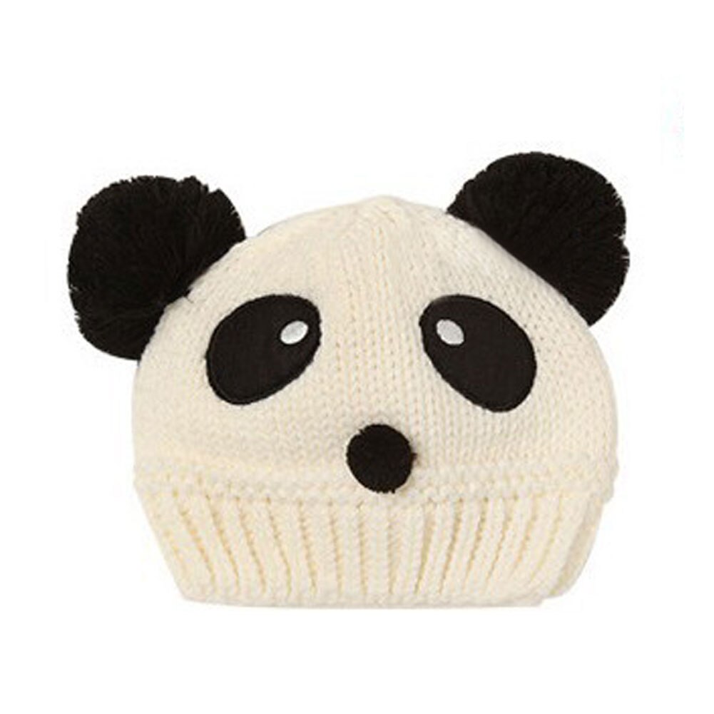 Adorable Panda, chapeaux pour bébés, bonnet tricoté pour enfants, garde au , bonnet Crochet, SER88: WHITE