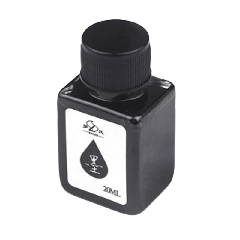 57EC 20ml Calligraphy Ink Bottle Fountain Pen Ink Bottle Black/Blue/Dark Blue Plastic Bottle Lighweight Portable Quick Dry: Black