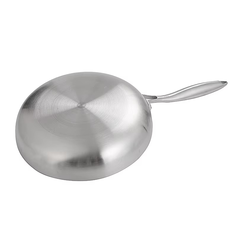 Upgraded Version 304 Stainless Steel Frying Pan, NonStick Pan Steak Pot Uncoated Kitchen Cookware For Gas Stove Induction Cooker