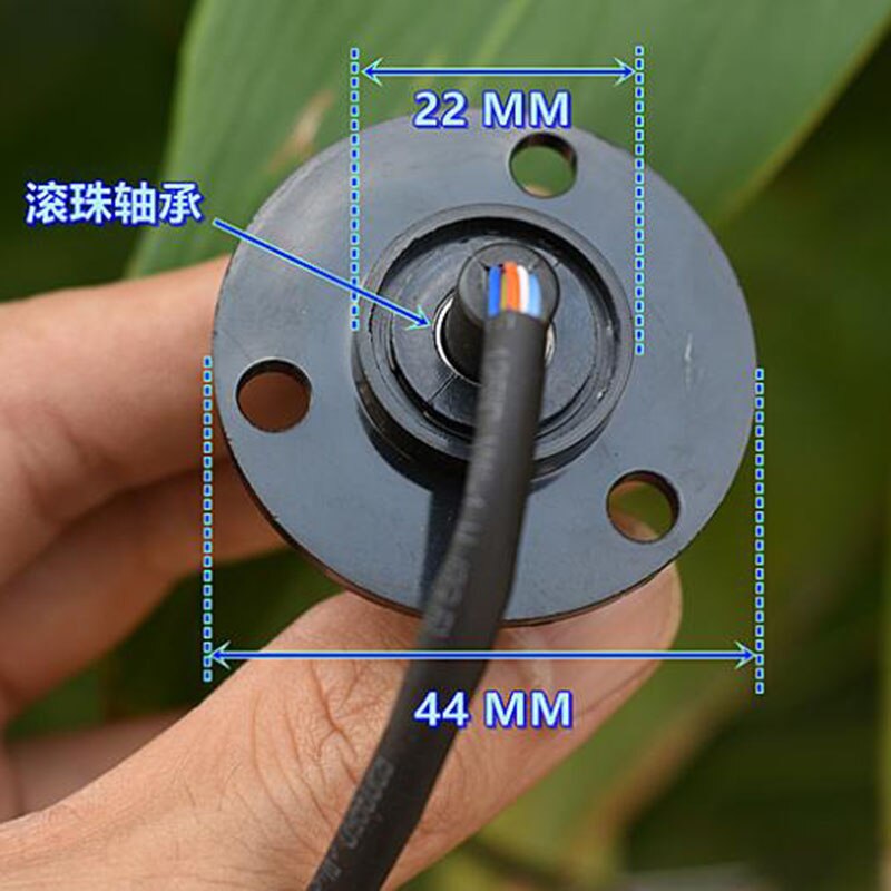 2pcs/lots Fishing roller slip ring conductive ring Small rotating conductive slip ring 2A 12 way