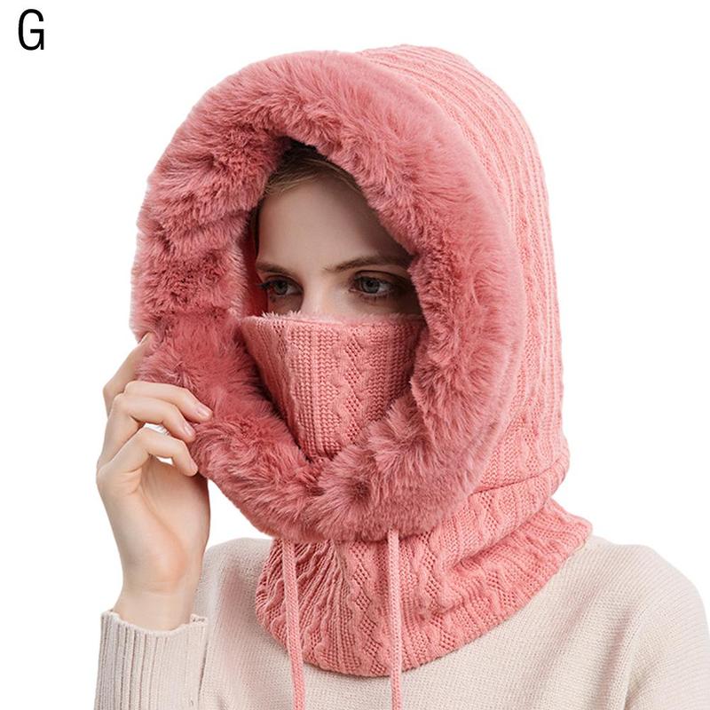 Dicke Warme Winter Hütte Haube Kalt-nachweisen Ski Deckel warm Kalt-beweis Headwear Schal Integrierte Winddicht Hütte Bergsteigen F V1u2: G