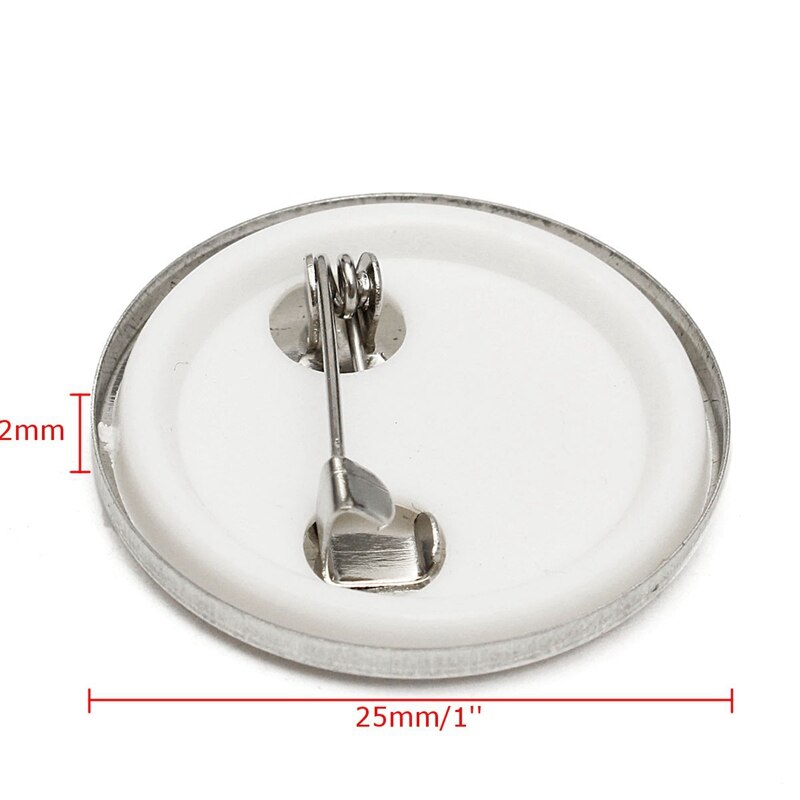 Custom badge button, DIY white plastic badge button parts, hand-made material accessories for needle machine badge machine