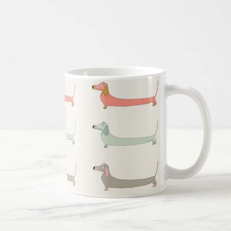 Funny Dachshund Dog Mug - Ceramic Funny Coffee Mug - Perfect Dog Lover - Cute Novelty Coffee Mug - Great Birthday o: white