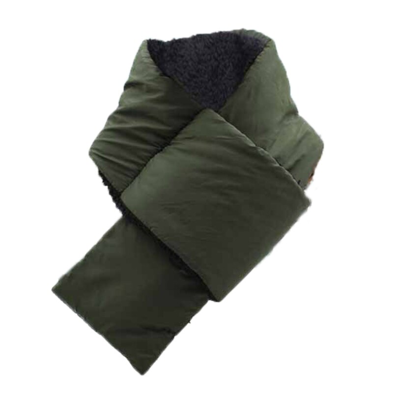 2022 Waterproof Cotton Snood Outdoor Winter Thermal Warm Hiking Skiing Scarves Windproof Neck Warmer Camping Cycling Scarf: A- Green