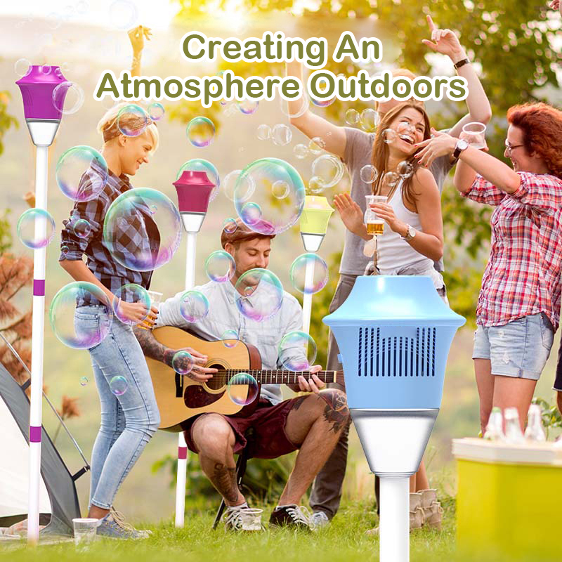 Street light bubble machine fully automatic bubble with light birthday outdoor wedding party without battery bubble water
