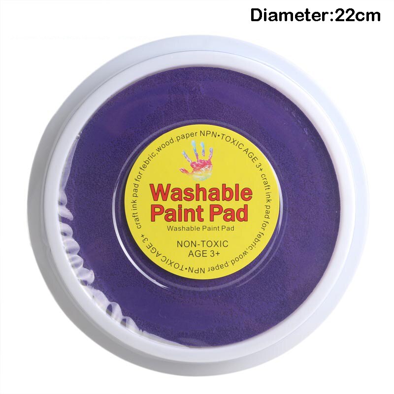 1PC 16-22CM Lots Colors Ink Pad Stamp DIY Finger Painting Craft Art Cardmaking Finger Painting Ink Pad Round Stamp Finger Print: Q