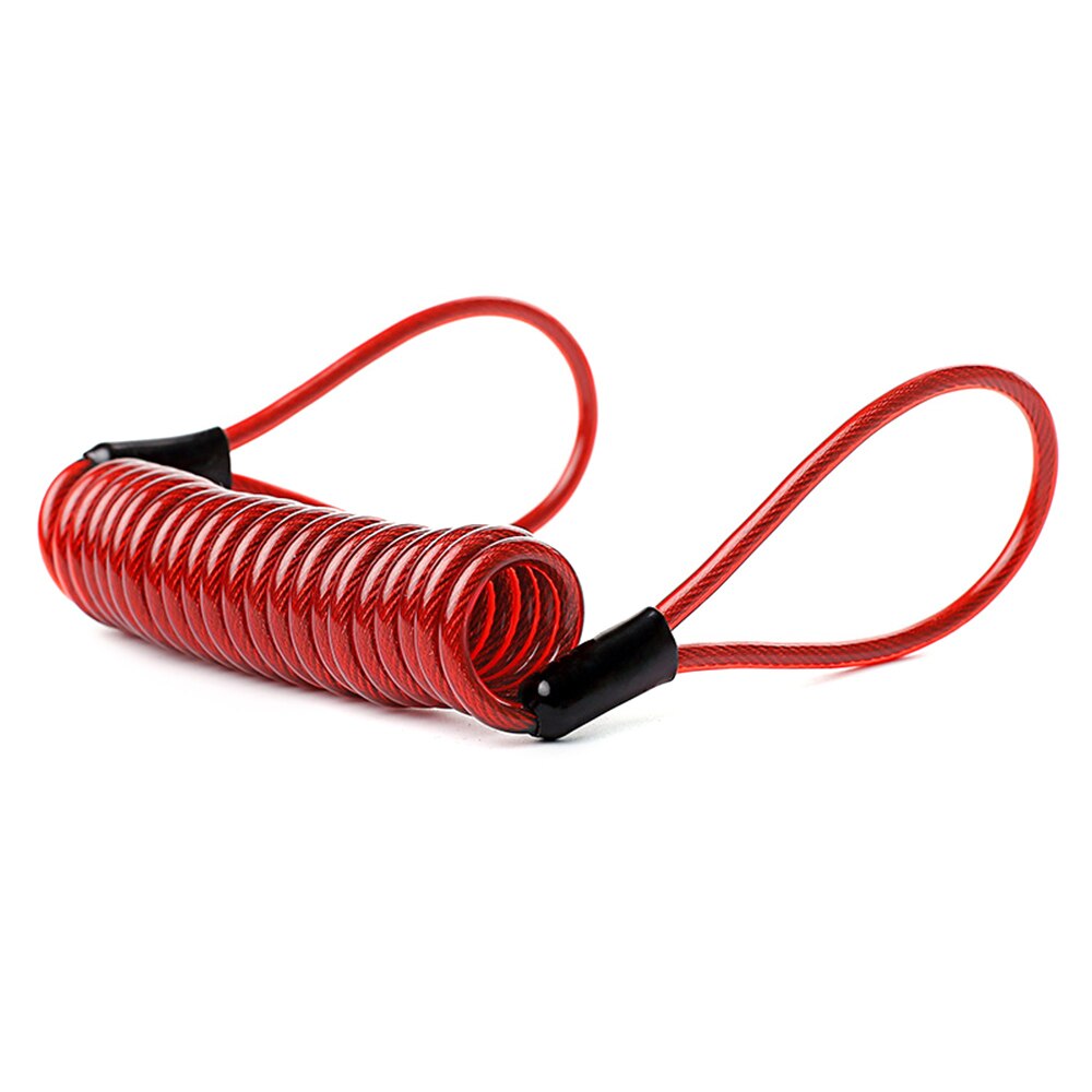 120 cm Motorfiets Scooter Alarm Disc Lock Security Anti Dief Herinnering Kabel Fiets Motor Anti Dief Veiligheid Gereedschap: Rood