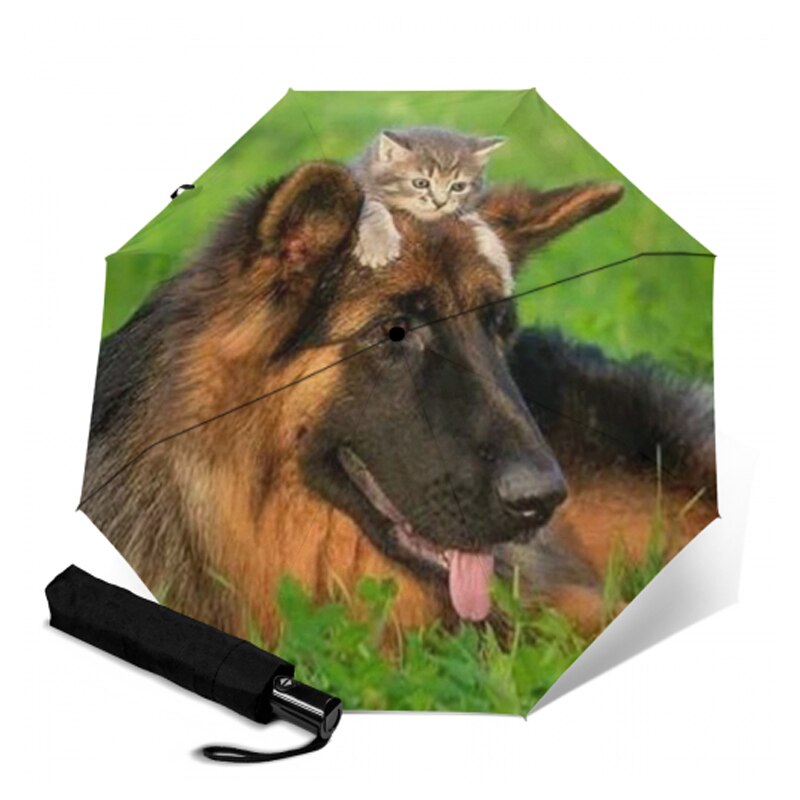 Sombrilla de automática para perro, sombrilla de Anti UV para mujer, sombrilla plegable para 3 personas, paraguas para niños lluviosos, para hombre
