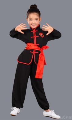 traje Wushu para niños, ropa de estilo tradicional chino, conjunto de ropa de actuación de Tai Chi Kung Fu, uniformes para niñas y niños, puesta en escena: Naranja