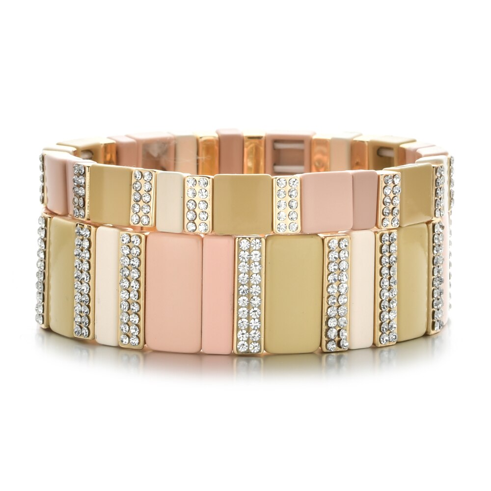DIY Beads Enamel Tile Bracelet Pulseras Mujer Moda 2022 Bracelets Jewelry Women Bileklik Boho Rainbow Armband: A5