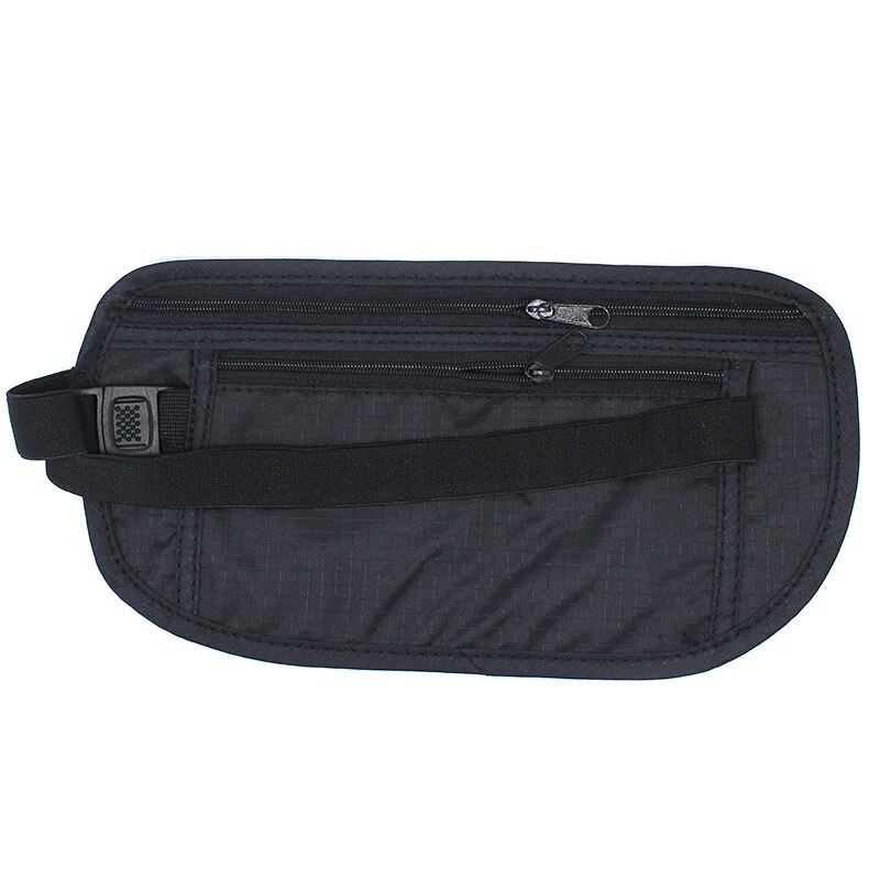 Mens Thin Waist Fanny Pack Belt Bag Travel Hip Bum Bag Small Purse Chest Pouch Phone Storager H7JP: black