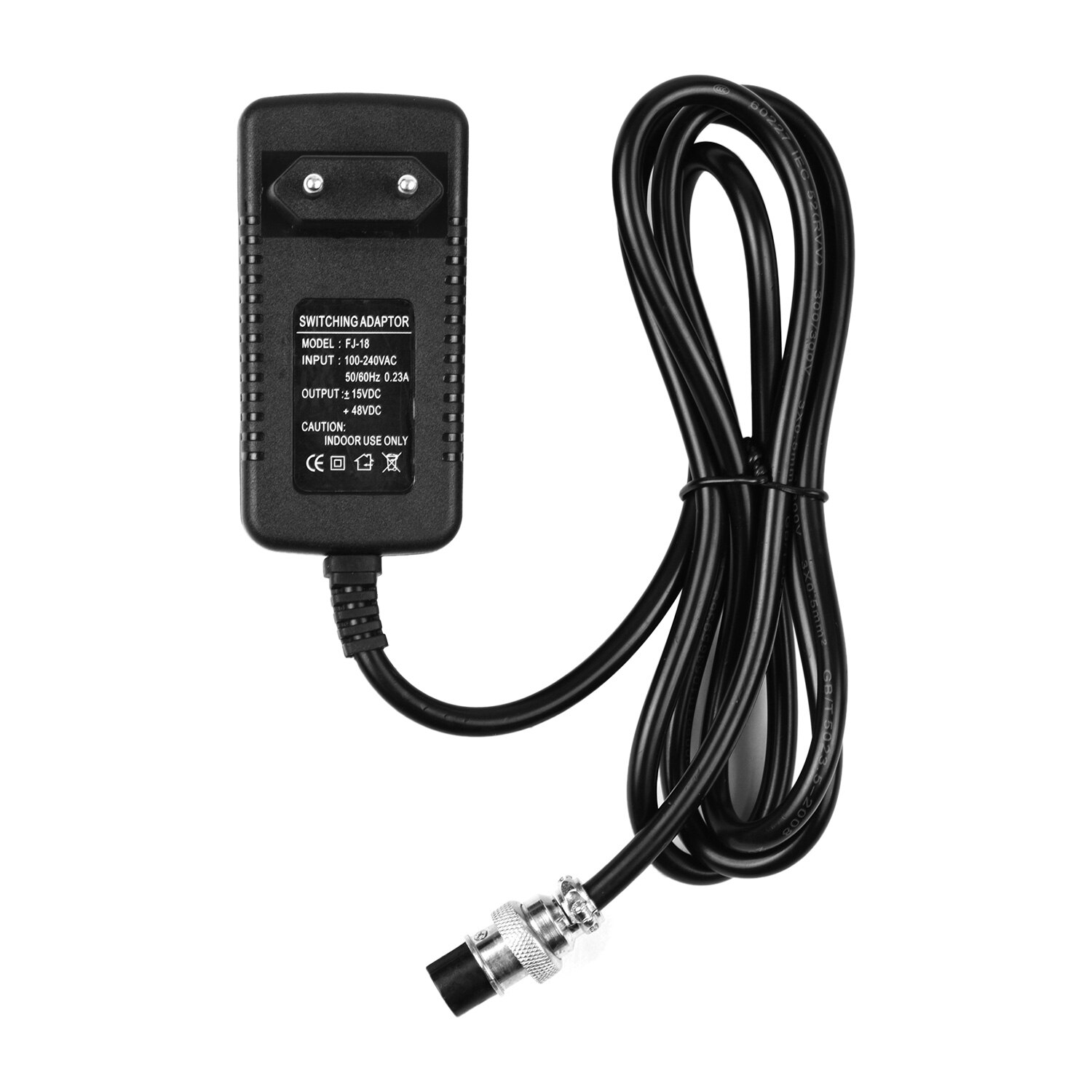 Console de mixage Mélangeur Alimentation Adaptateur secteur 15V 230mA Universel 4 Broches Connecteur Rond pour 16 Canaux 100-240V Entrée UE/UK/US