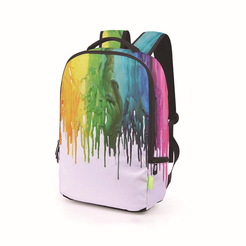 DIOMO Teenager Trend 3D Splash Ink Graffiti Colorful Eye Backpack for Men School Backpack for Boy and Girl Kids: 4 Graffiti