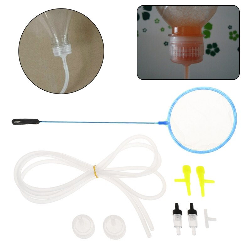 9Pcs Brine Shrimp Incubator DIY Aquarium Hatching system Cap Connection Tee Regulator Hose Check Cultivation Kit For Fish