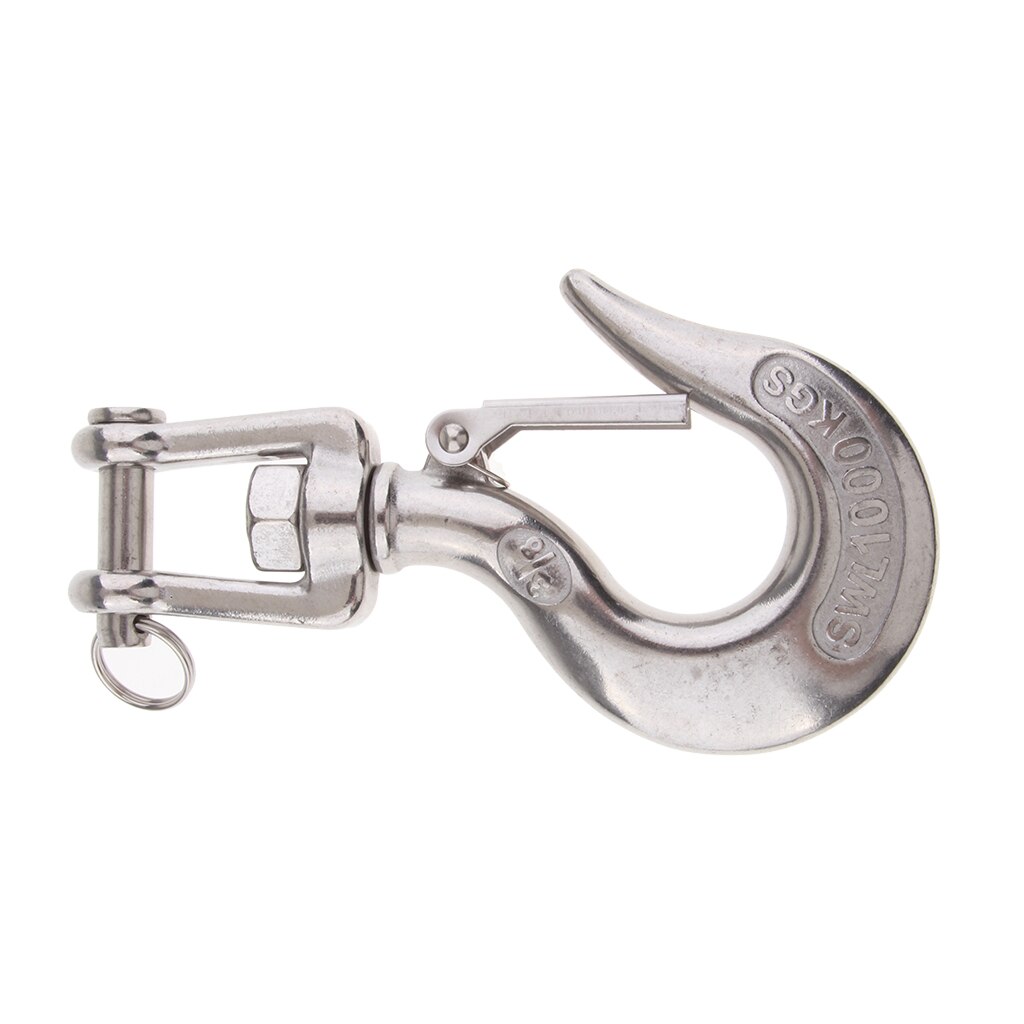 3/8 Inch Swivel Eye Clevis Lifting Chain Hook with Safety Latch 1000KG