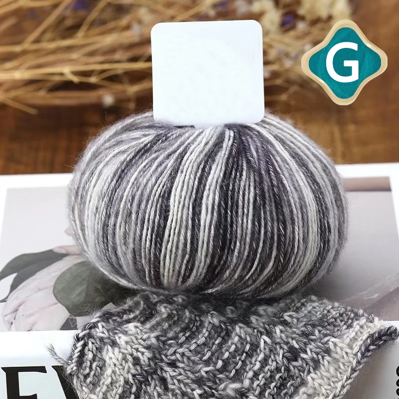 50G Multi Color Cotton Yarn Hand Knitted Crochet Yarn for Hand Knitting Thread Supplies Wool Ball: 07