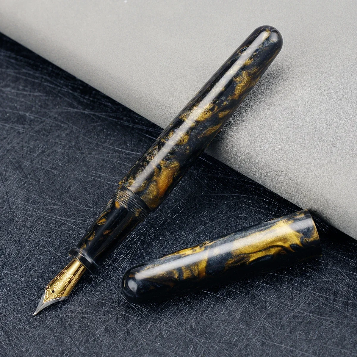 Fuliwen 017 Resin Fountain Pen EF/F/M/Blade Nib Big Size Ink Pen Luxury Unique Irregular Patterns Pen for Office Business