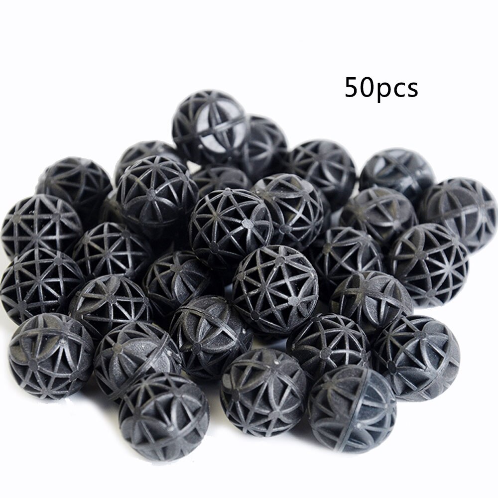 50 stk 16/26/36mm akvarie bio bolde bærbar beholder filter media marine ren akvarium dam rev sump ren kæledyr fisk værktøj: Mørk khaki