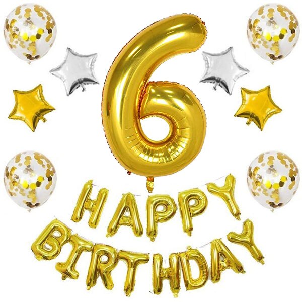 1st Birthday Boy Decoration Set,Number 1 Mylar Balloons Baby First Birthday Decoration with Happy Birthday Banner, Birthday Gold: 6