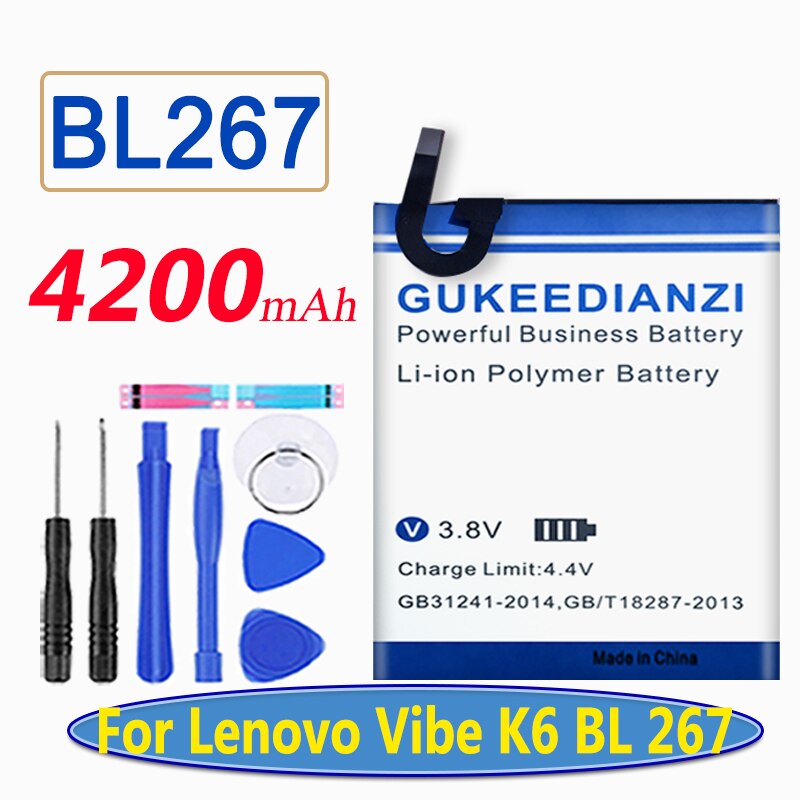 Batería BL250 para Lenovo VIBE S1, S1c50, S1, A40, VIBE Z, K910, s1a40, K6, X2, X2-TO, VIBE X, S960, vibración máxima, Z90, Vibe, K6: BL267