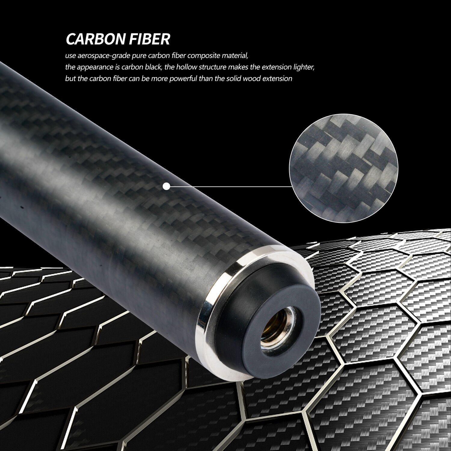 Billiards Carbon Fiber Extension for Mezz Predator Mit FURY KONLLEN HOW PERI Jflowers Cue Extension Billiard Accessories