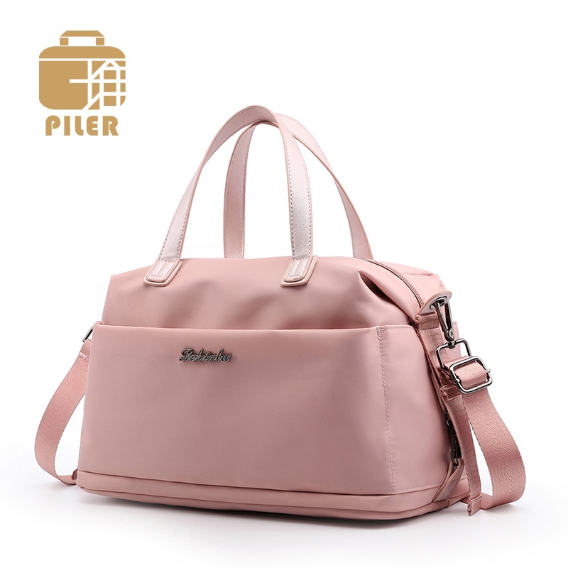 Piler Oxford femmes sac à main week-end Duffle voyage imperméable Nylon femmes sac rose grand sac à bandoulière bagages Boston sac à main