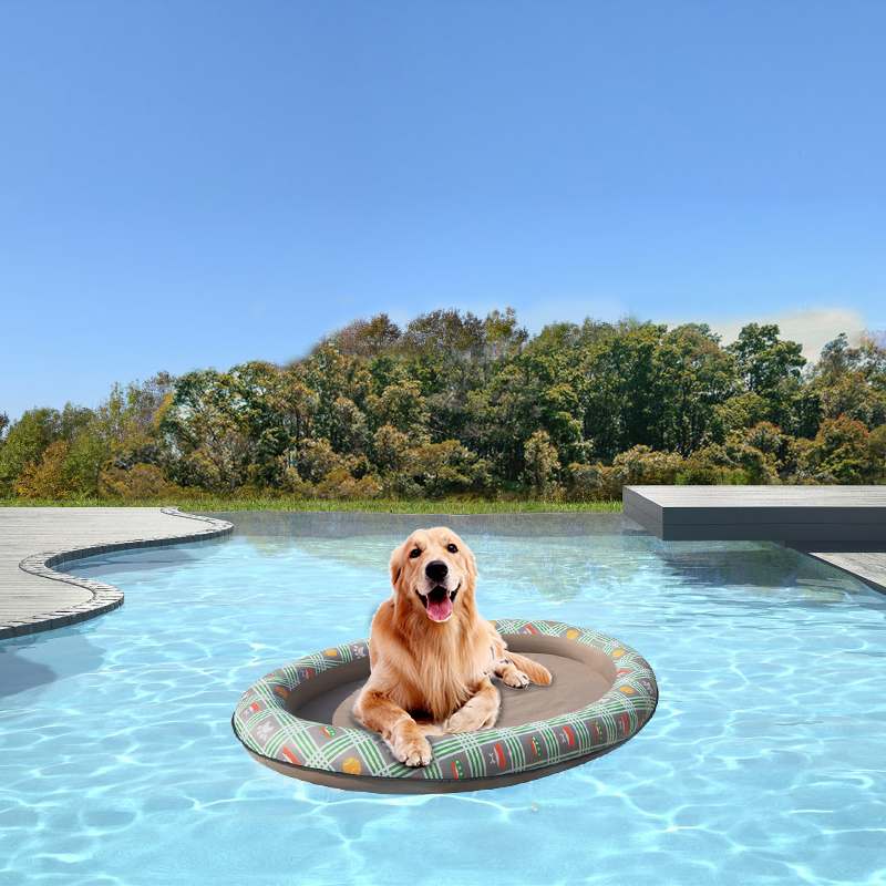140*96cm Air Mattress Swimming Pool for Pet Dog Floating Pool Pet Water Toy Pool Row Bed Inflatable Beach Toy for Dogs Cats