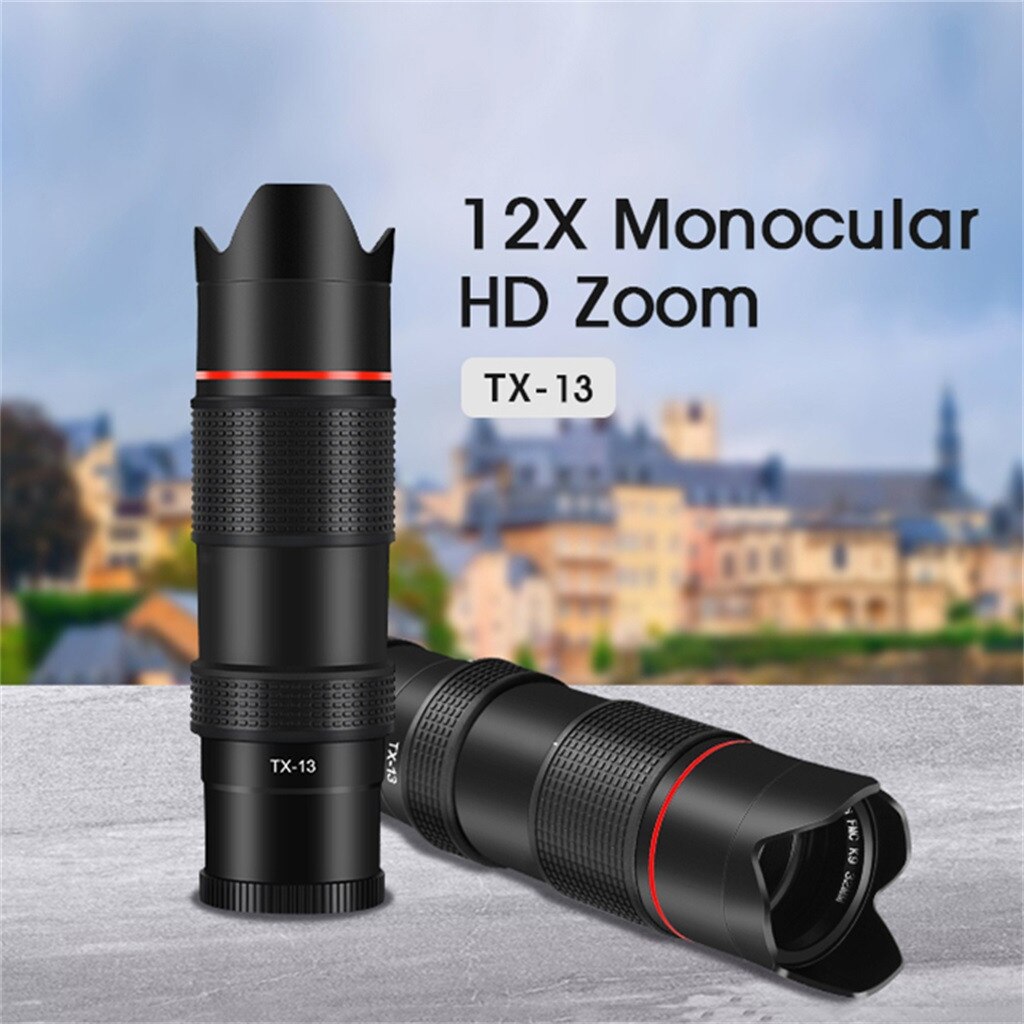 Monocular Telescope 12 Times Single Tube Hd Zoom Long Focus Telescope With High Zoom Adjustable Focal Length For Video Camera