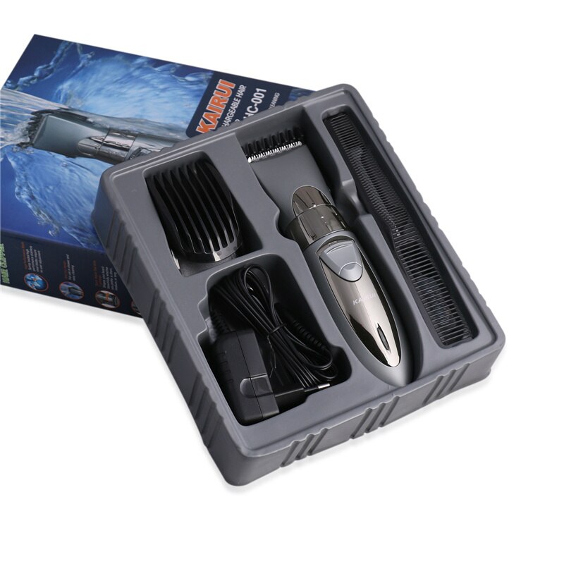 220-240V Kairui Tondeuse Scheermes Scheerapparaat Tondeuse Kapsel Machine Haircutting Oplaadbare Haar Knippen Clipper Tool: Blue