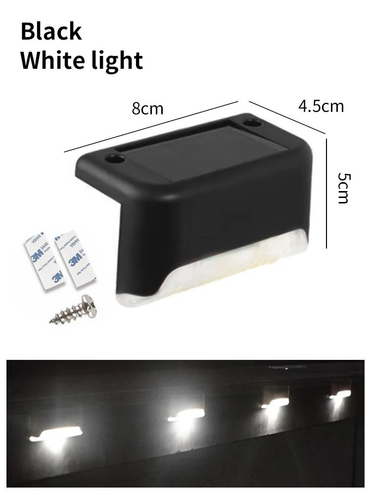 LED solaire étape lumières extérieure clôture lumière jardin décoratif applique étanche pour cour cour voie garde-corps éclairage: YELLOW / 11-15W