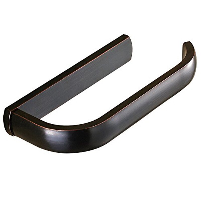 Toilet Black Oil Rubbed Bronze Finish Half Open Toilet Roll Paper Rail Holder Wall Mounted Convenient Toilet Tissue Sing