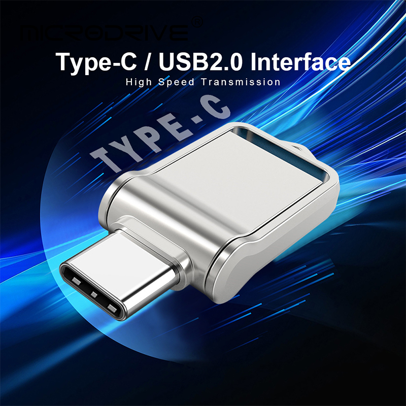 Type C USB2.0 Flash Drives Mini Metalen Pen Ultra Dual Memory Stick 16Gb 32Gb 64Gb 128Gb duim Creatieve Relatiegeschenken