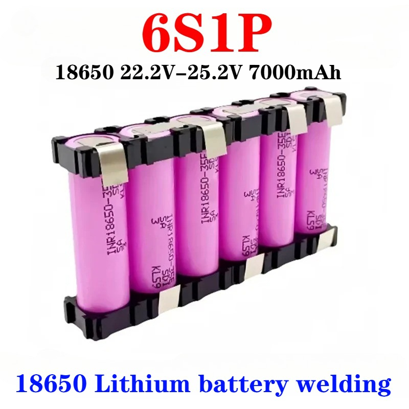 Paquete de batería de litio 18650 18650-35e personalizado 7,4 V ~ 25,2 V 3500MAH/7000MAH 2S1P 2S2P 3S1P 3S2P-6S1P 6S2P soldadura de batería 6S2P: Castaño