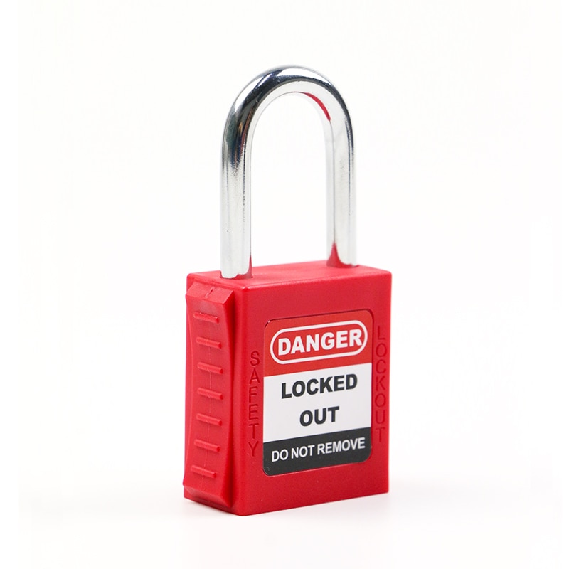 China Lockey Loto Safety Padlock 38mm Steel Nylon Shackle ABS Plastic Body Safe Lock Lockout Tagout