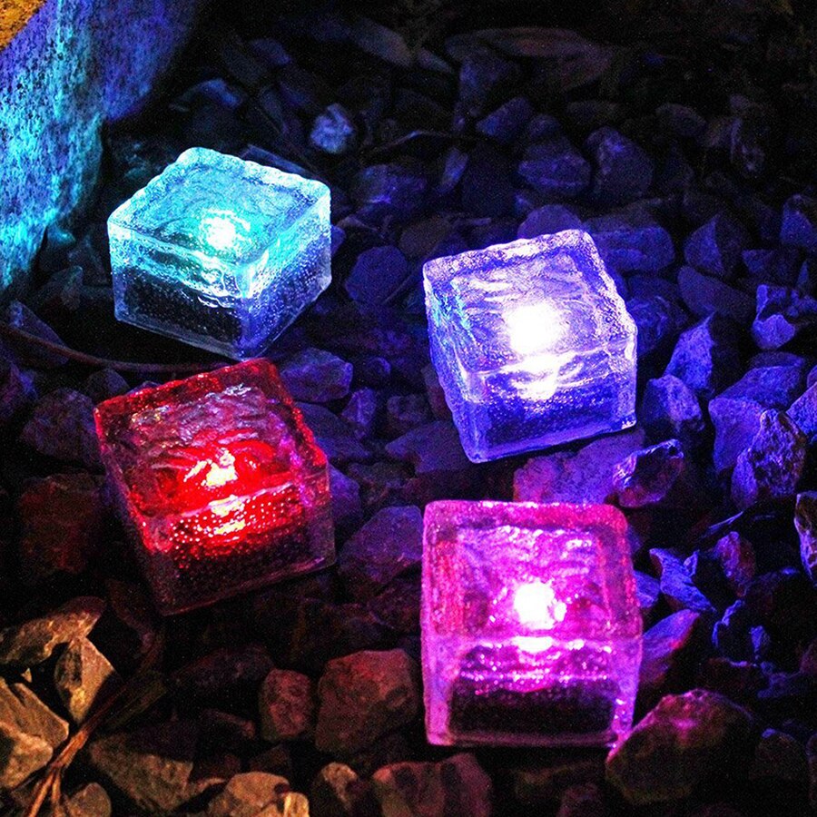Joyinled led underjordisk lampe havedæk lys firkantet glas sten mursten isterning sti gulv trappe græsplæne dæk sol begravede lamper