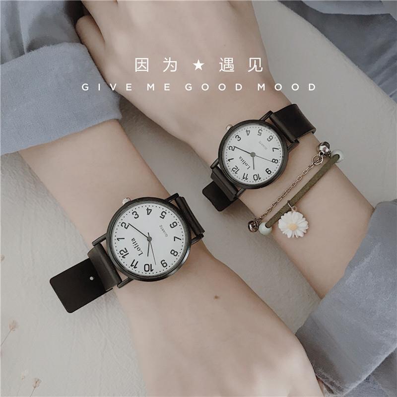 Ulzzang One – montre pour hommes et femmes, pour les collégiens, Simple, coréen, Ins rétro, Style université