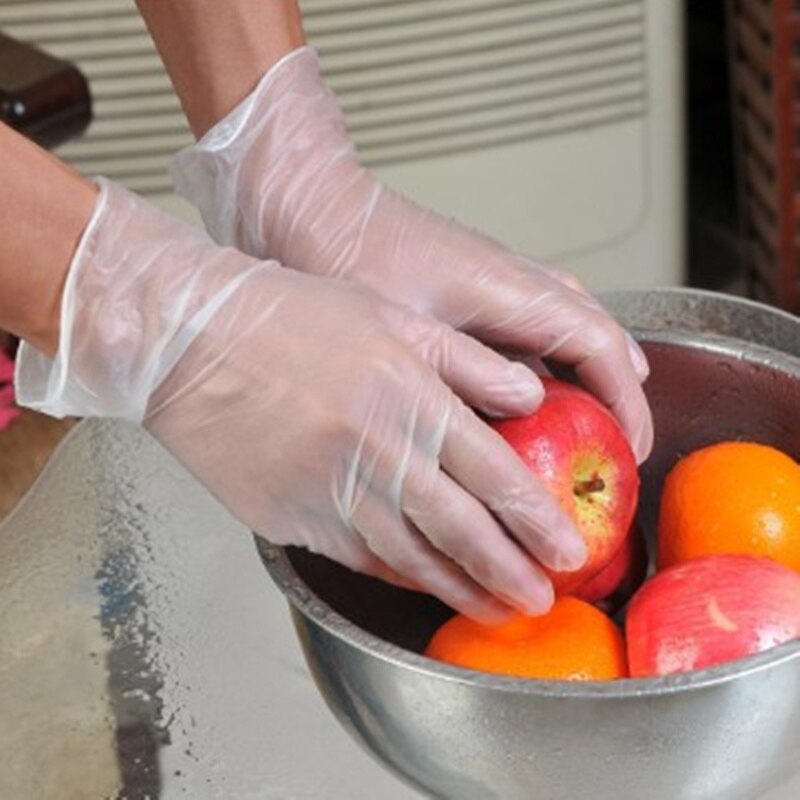 Guantes de limpieza para la cocina, de látex y vinilo, multiusos, desechables, para lavar platos, para el hogar, 10 pares: M