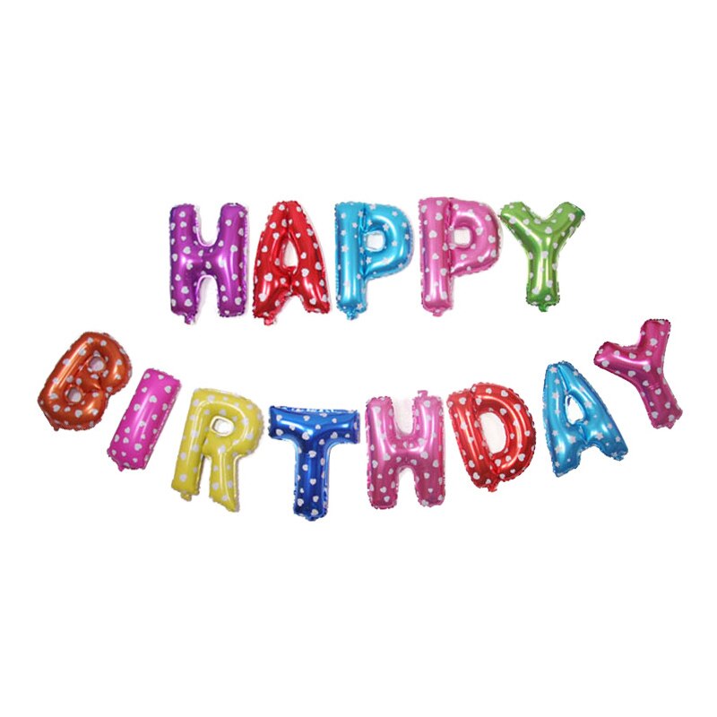 16 Inch Happy Birthday Letter Balloons Birthday Party Decorations Kids Foil Balloon Helium Globos Birthday Decoration: 15