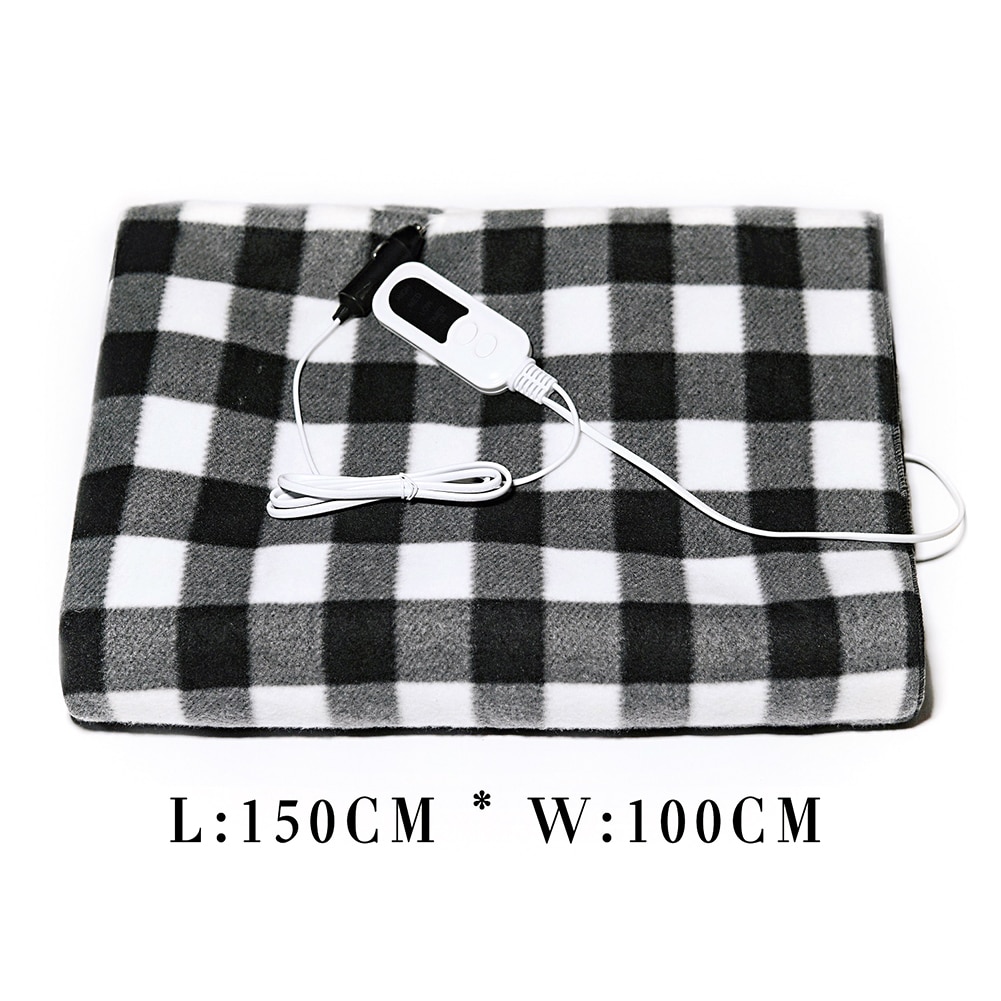 Couverture thermique de voiture 12V | À carreaux, chauffage de la température, pour voiture, avec contrôleur de température Intelligent