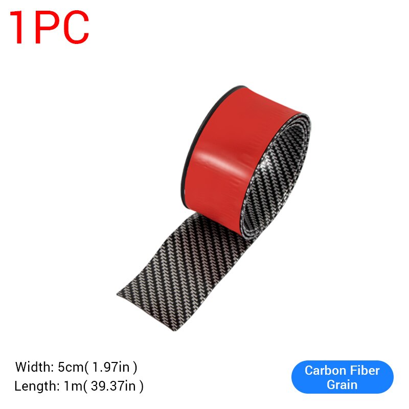 Auto Sticker 5D Koolstofvezel Auto Protector Sticker Voor Anti Scratch Auto Vinyl Voertuig Body Deur Rand Kofferbak Film Auto producten: 1Mx5cm Carbon Fiber