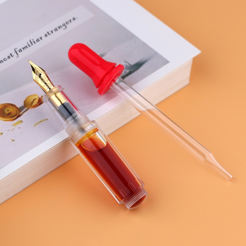 MAJOHN Wancai Mini 2.0 Transparent Pocket-Size Eyedropper Fountain Pen EF/F Nib Ink Pen Portable Writing Set