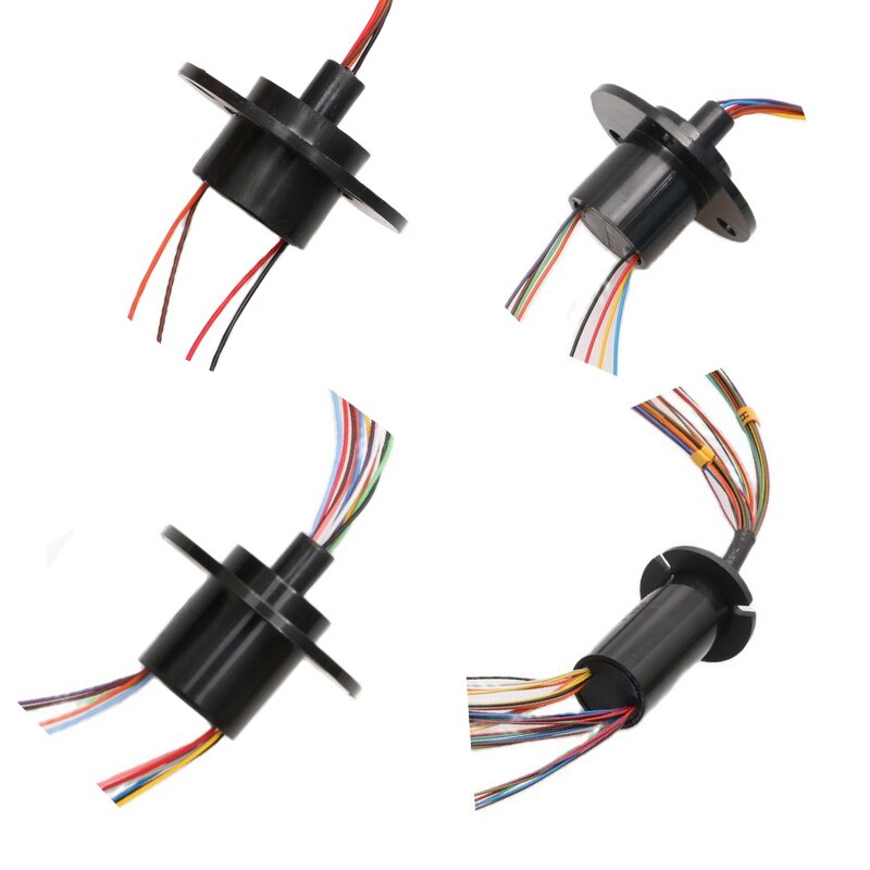 1PC 2/4/6/8/12/18/24/36 Channels Wires Capsule Slip Ring 1-2A Slipring 8.5/12.5/15.5/22mm Mini Rotary Conductiv Joint Connectors