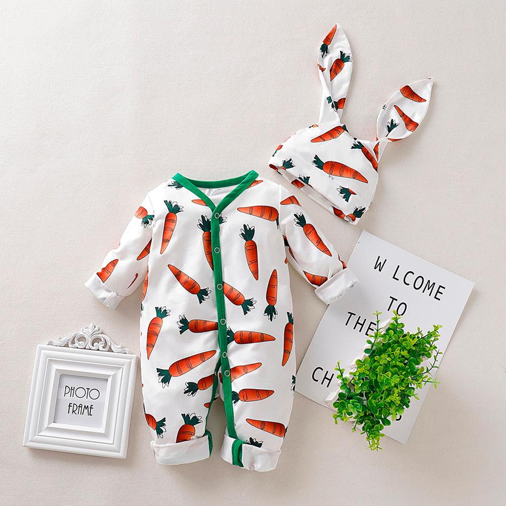 Baby mädchen kleidung baby romper baby mädchen romper winter pudcoco halloween kostüm overall onesie kombinez Cartoon Karotte 0-24m Z4