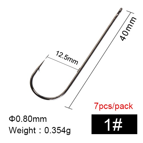 Fish king 3- pack/lot aberdeen vishaak maat 1/0# - 10#  vishaken van hoogwaardig koolstofstaal jig karper met weerhaak anzol ringoog haak: Maat 1