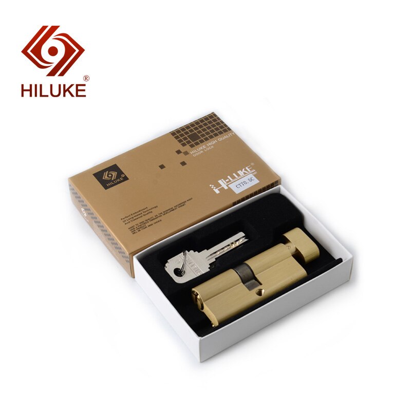 HILUKE 70mm brass alloy security single open lock cylinder five keys lock core CT70.5