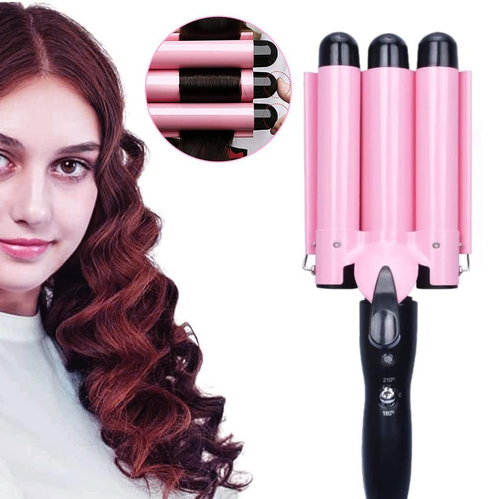 Electric Hair Curler 3 Barrel Ceramic Deep Waves Curling Salon Home Styling Tool