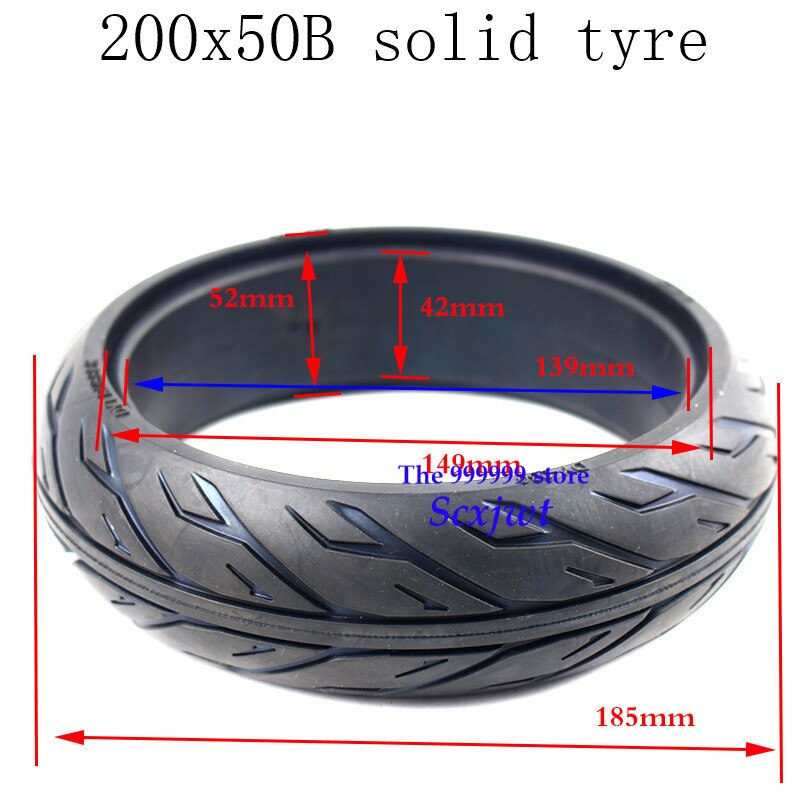 Good 200x50 Solid tyre fit Hoverboard Wheel Electric Self Balancing Hoverboard Scooter motorcycle tires