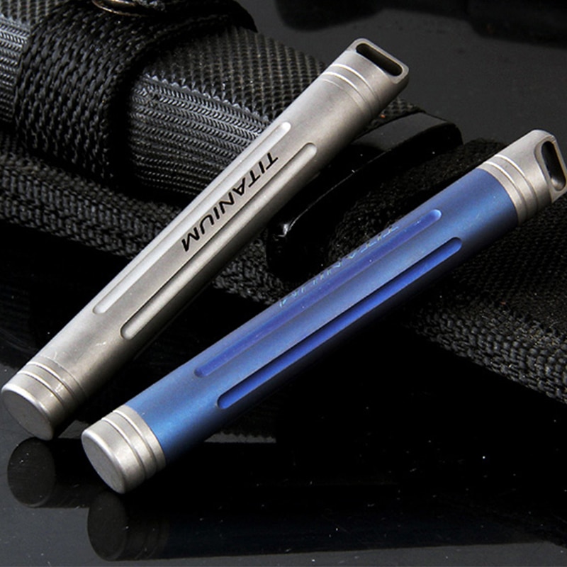 Draagbare waterdichte pillendoosjes voor buiten, pillendoosje voor buiten, titanium doosje, sleutelhanger, metalen waterdichte doos,  ta6111