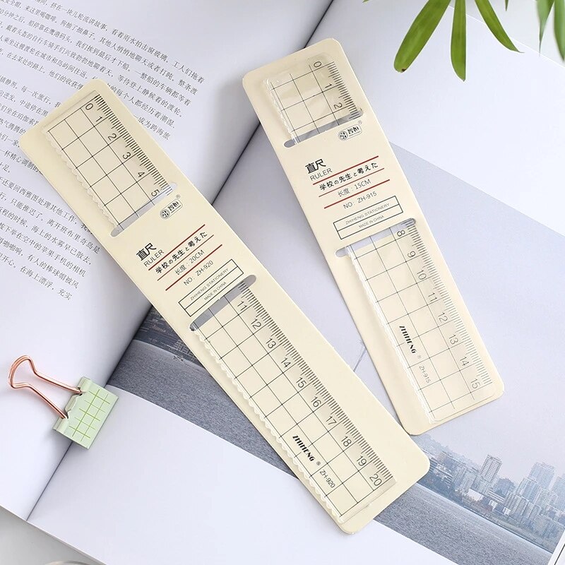 1pcs ruler 15cm 18cm 20cm Transparent Simple ruler square ruler cute stationery drawing supplies
